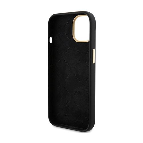 Guess Silicone Script Metal Logo & Frame - Etui iPhone 15 (czarny) na Arena.pl