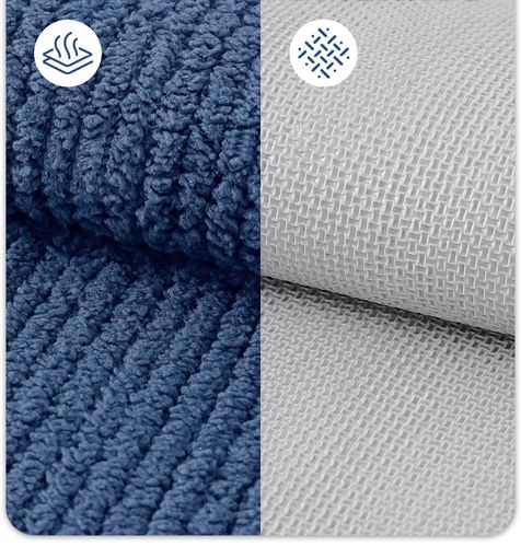 Mata Drzwiowa Wycieraczka 80 x 120 cm Antypoślizgowa Chłonna Granatowa na Arena.pl