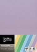 karton ozdobny gładki mix pastel satyna 160g  (50)