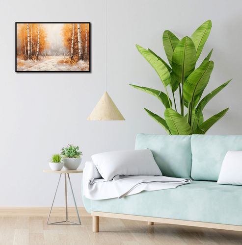 Plakat 60x40cm Jesienne Brzozy na Arena.pl