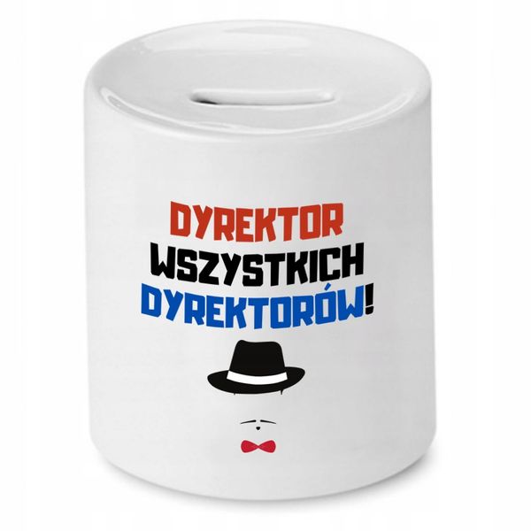 Skarbonka Prezent Dla Dyrektora Wszystkich Z Nadrukiem Ze Zdjęciem zdjęcie 1