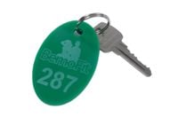 Brelok z plexi kolor zielony 4x7 cm, grubość 3mm - 50szt.