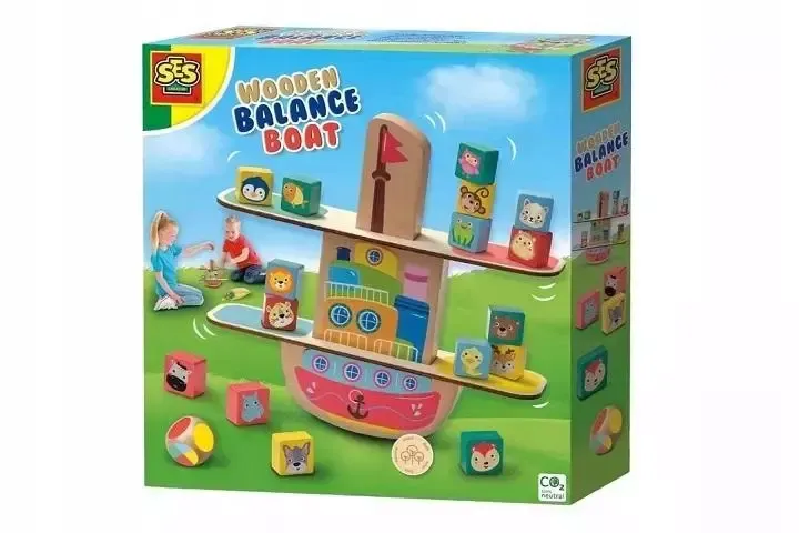 Drewniana łódź balansująca zdjęcie 1