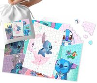 PUZZLE - LILO I STICH WZORY Z BAJEK I GIER DLA DZIECI 24el + WORECZEK