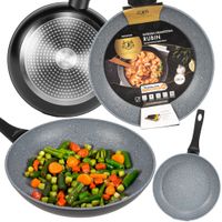 PATELNIA GRANITOWA DO SMAŻENIA Z POWŁOKĄ NIEPRZYWIERAJĄCĄ 28CM GAZ INDUKCJA