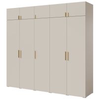 Szafa uchylna z nadstawką Napoli 5D 250 Kaszmir (złoty uchwyt)