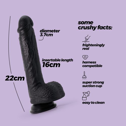 Crushious Inviktus 8 Liquid Silicone Dildo Black na Arena.pl
