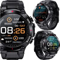 ZEGAREK SMARTWATCH MĘSKI FUNKCJA GPS WODOODPORNY POLSKIE MENU SPORT ZDROWIE