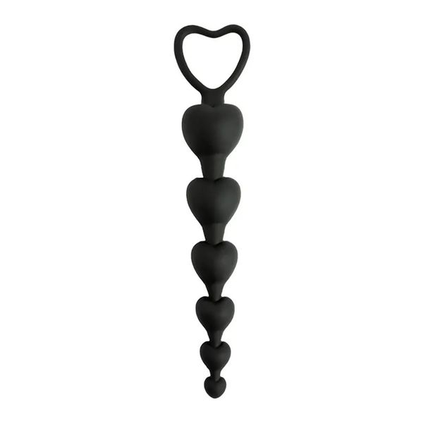 Anal Beads Black Heart zdjęcie 1