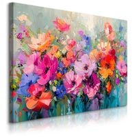 Obraz Do Sypialni Kolorowe Polne Kwiaty Malarstwo Abstrakcja 30cm x 20cm