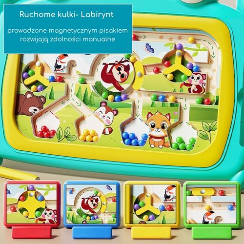 WOOPIE Tablica Magnetyczna Montessori Labirynt Krab Turkusowa na Arena.pl