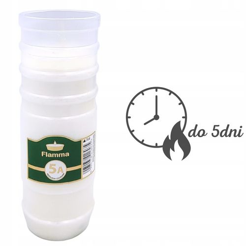 Wkłady Parafinowe do Zniczy Całoroczne Znicze 5 Dni 120h 12 szt na Arena.pl