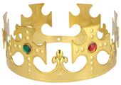 Korona królewska z kolorowymi klejnotami złota