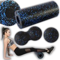 ZESTAW DO MASAŻU REHABILITACJI ROLLER PIŁECZKA DO MASAŻU TWRDA DUOBALL 3W1