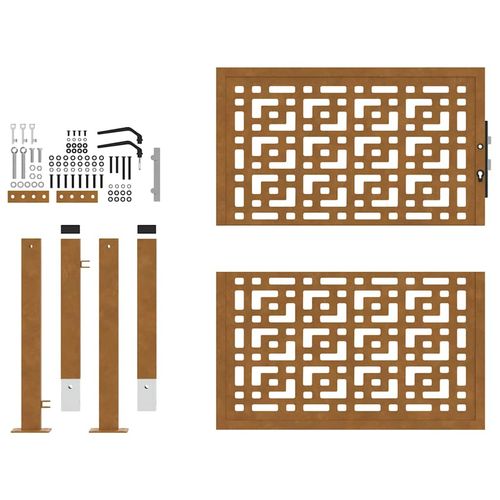 Brama ogrodowa 105x105 cm Stal nierdzewna Krzyż wzór na Arena.pl