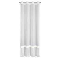 Firana na przelotkach zdobiona falbanką MEGAN 140X250 biała