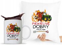 Zestaw Poduszka + Kubek Dla Rolnika Prezent Z Nadrukiem Ze Zdjęciem