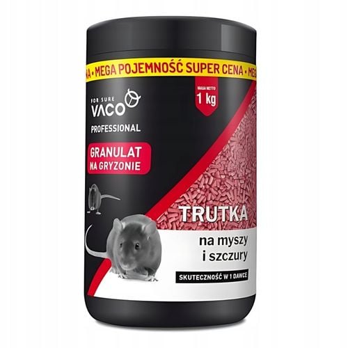 TRUTKA Na Myszy i Szczury Granulat SKUTECZNY VACO PROFESSIONAL 1 kg x 2 szt na Arena.pl