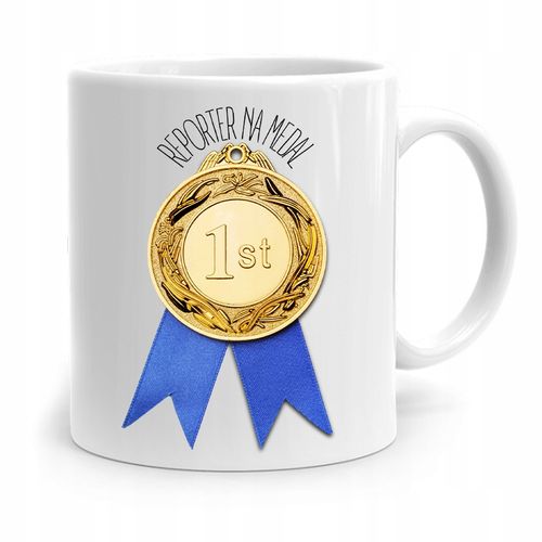 Kubek Dziennikarza Reportera Reporter Na Medal Z Nadrukiem Ze Zdjęciem na Arena.pl