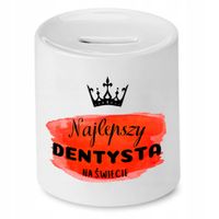 Skarbonka Dla Dentysty Najlepszy Na Świecie Z Nadrukiem Ze Zdjęciem