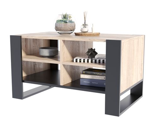 Ława Figa dąb sonoma/czarny na Arena.pl