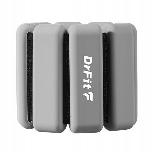 Ciężarki na Kostki i Nadgarstki do Ćwiczeń Regulowane 2x 0,45kg Szare DrFit na Arena.pl