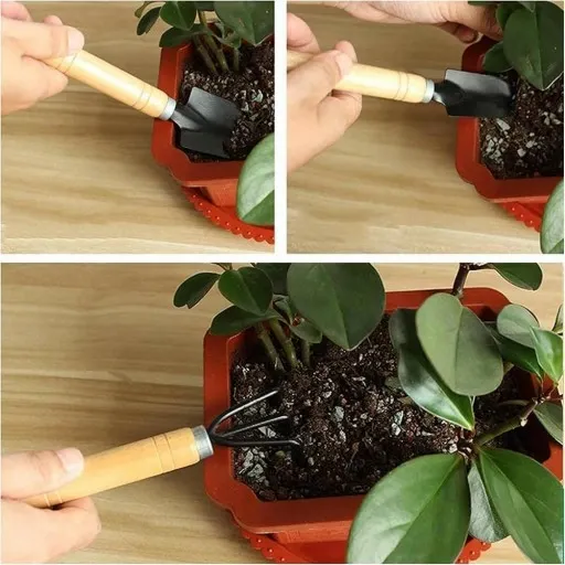 3-CZĘŚCIOWY MINI ZESTAW NARZĘDZI OGRODOWYCH NARZĘDZIA AKCESORIA DO OGRODU zdjęcie 15