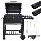 Grill ogrodowy z pokrywą i pólkami + akcesoria G5011
