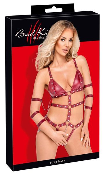 Bad Kitty Strap Body Red Xl zdjęcie 1