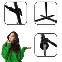 PARASOL OGRODOWY DUŻY SKŁADANY Z WYSIĘGNIKIEM 350cm + POKROWIEC- JASNY BRĄZ