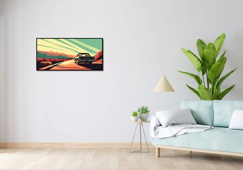 Plakat 91,3x44,5cm Droga przez Pustynię na Arena.pl