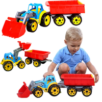 duzy traktor ciągnik z przyczepą koparka mega 64cm 6221