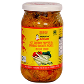 Marynowane papryczki wiśniowe Hot Cherry Pepper and Bamboo Aama Ko Achar 380g