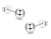 Delikatne srebrne kolczyki wkrętki gładkie kulki kuleczki 7mm balls srebro 925 SLBALL_7MM