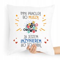Poduszka Dla Inżyniera Na Prezent Na Urodziny Z Nadrukiem Ze Zdjęciem