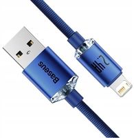 2 x Kabel Baseus Crystal Shine 2.4A Lightning Szybkie Ładowanie 1.2m Niebie