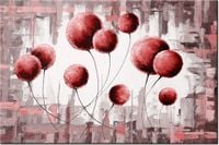 100 70CM OBRAZ PŁÓTNO ABSTRAKCYJNE DMUCHAWCE CZERWIENI PŁÓTNO RAMA