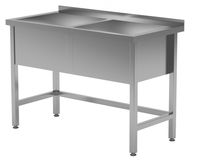 BASEN NIERDZEWNY GASTRONOMICZNY ZLEW 2-KOM 130X60X85/30 POLGAST 206136/3