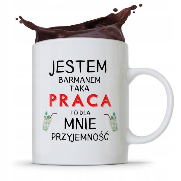 Kubek Prezent Dla Barmana Barmanki Jestem Barmanem Z Nadrukiem Ze Zdjęciem zdjęcie 1