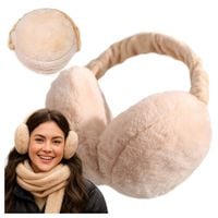 Nauszniki zimowe na uszy ocieplane futrzane pluszowe składane jesiennie