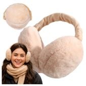 Nauszniki zimowe na uszy ocieplane futrzane pluszowe składane jesiennie