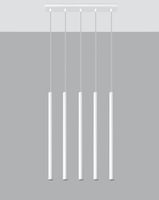 LAMPA wisząca Pastelo SL.0468 metalowa OPRAWA listwa ZWIS tuby sople białe