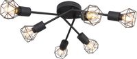 Lampa sufitowa Xara 54802S-6 sticks 6-punktowa czarna
