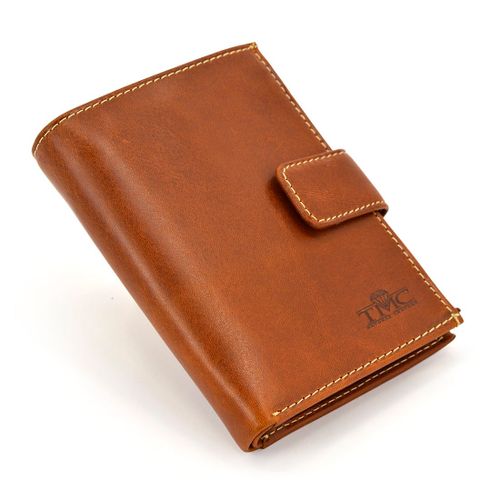 Zamykany skórzany męski pojemny portfel z RFID na Arena.pl