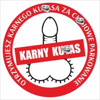 NAKLEJKI za ZŁE PARKOWANE KARNY KU*AS TRUDNOZRYWALNE x10