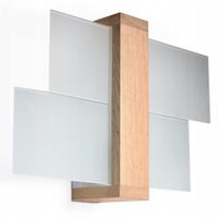 Kinkiet ścienny FENIKS 1 drewno/biały E27 60W Sollux Lighting