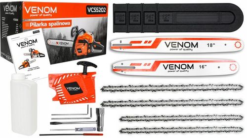 PIŁA SPALINOWA PILARKA ŁAŃCUCHOWA 5,9KM 58CC 4xŁAŃCUCH 2xPROWADNICE na Arena.pl