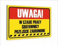 Tabliczka znak informacyjny dibond nadruk UV 30x20 PRZEJŚCIE ZABRONIONE