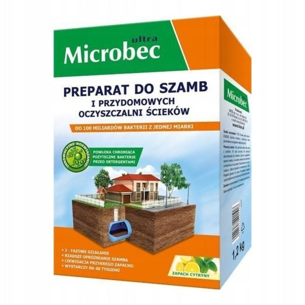 MICROBEC Ultra BAKTERIE ŚRODEK DO SZAMBA 1.2kg x 2 zdjęcie 3