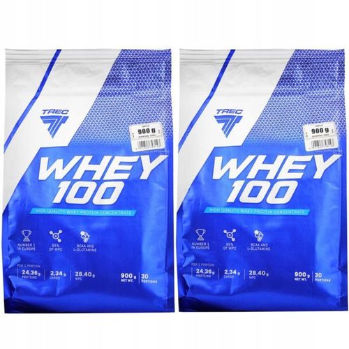 WPC Trec Whey 100 900g PYSZNE BIAŁKO PROTEINY NA MASĘ MIĘŚNIE DO TRENINGU na Arena.pl